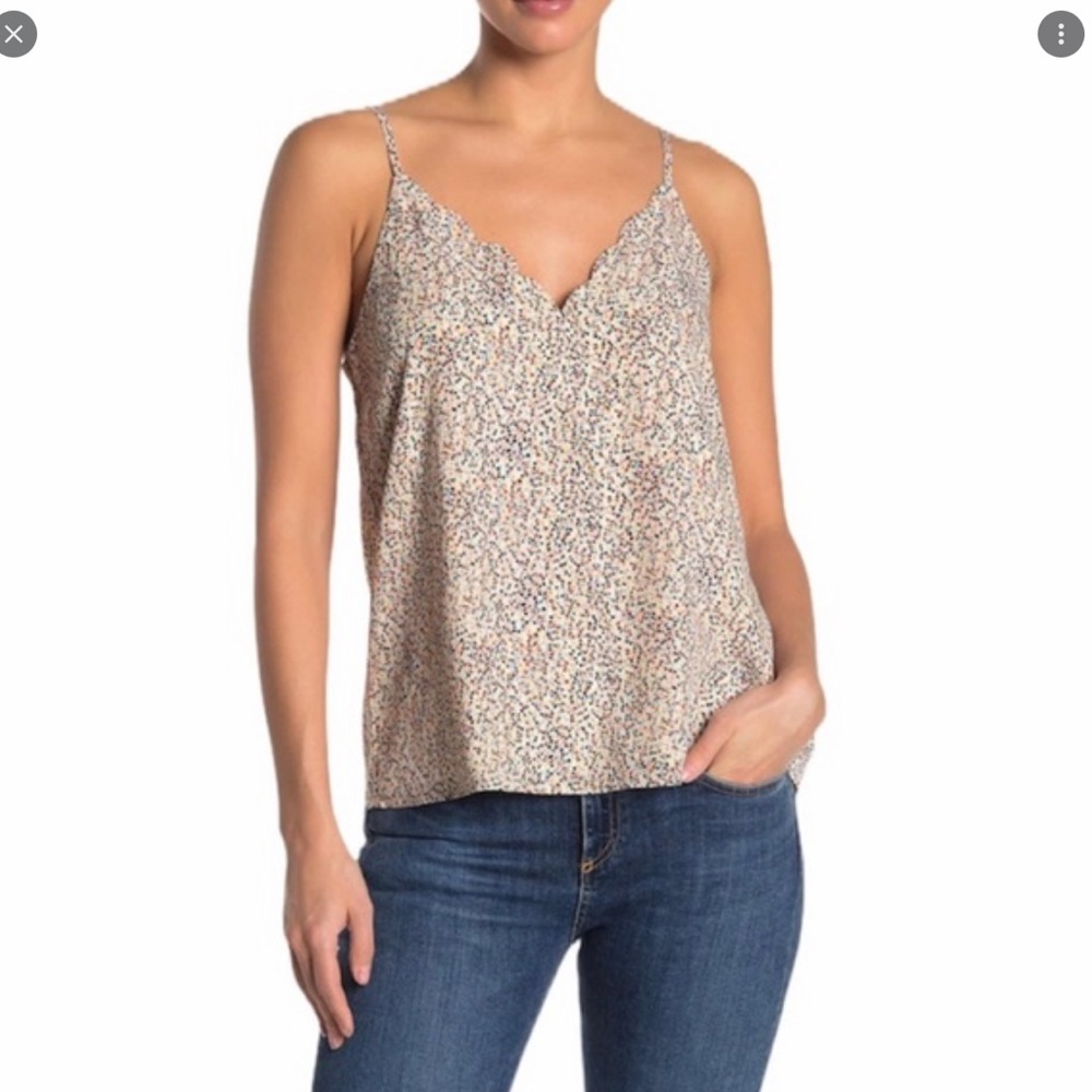 Socialite Confetti Scalloped Cami